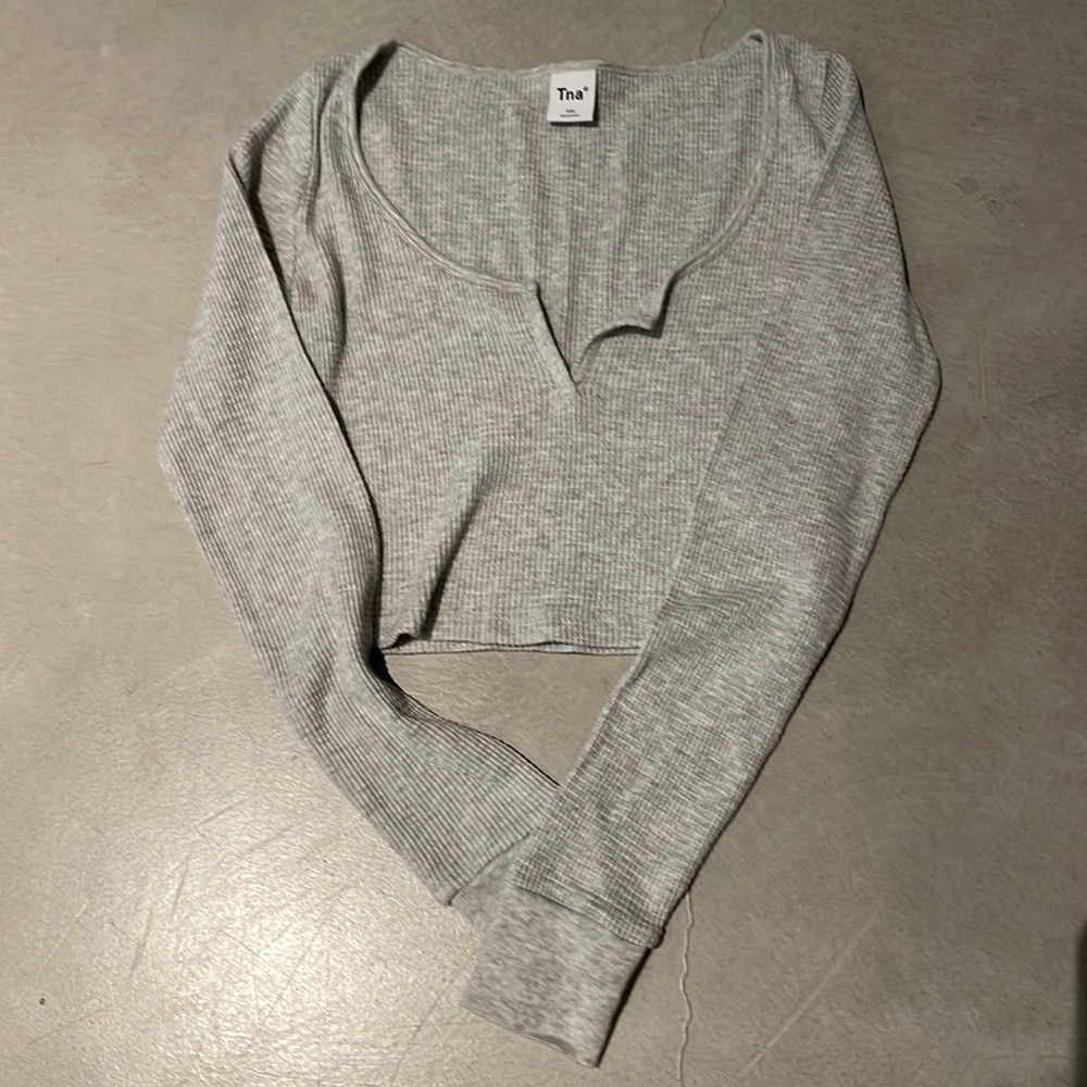 Tna long sleeve waffle t shirt